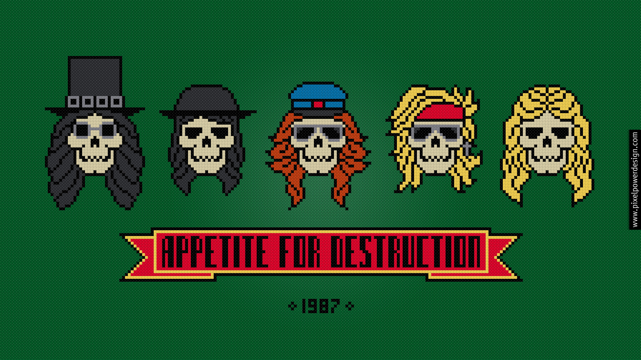 Skulls Guns And Roses